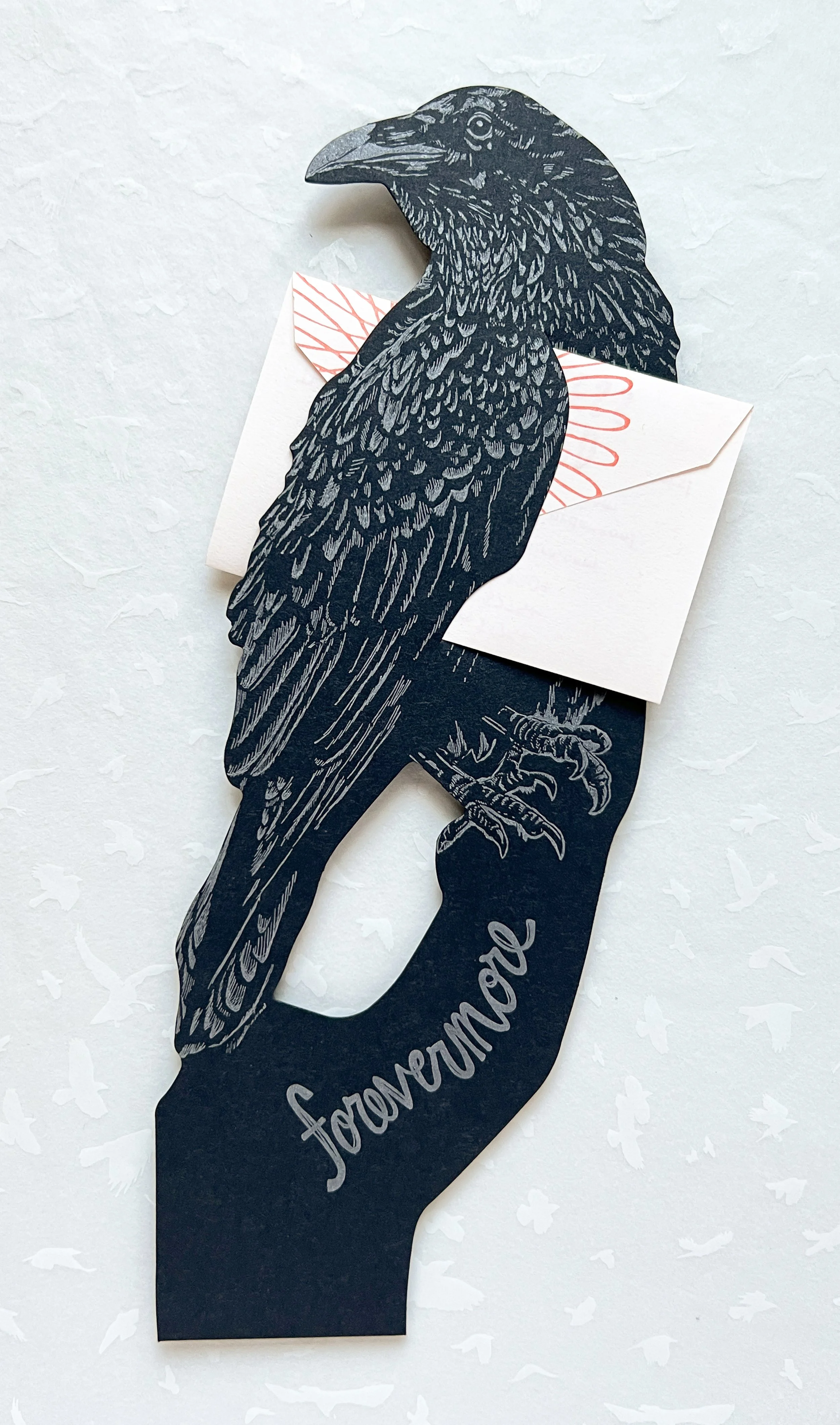 Raven Forevermore card by Blackbird Letterpress — Blackbird